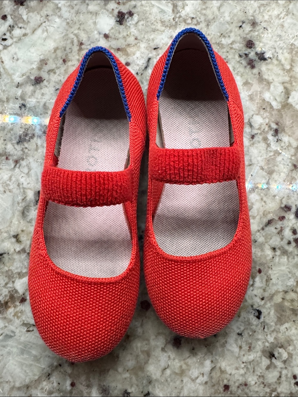 Rothy's Red Knit Mary Jane Flats for Kids - Picture 6 of 6